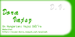 dora vajsz business card